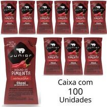 Kit 100 Un Molho De Pimenta Junior Em Sachê De 3ml Molho Picante Para Restaurante Hotel Pousada Lanchonete