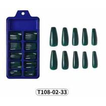 Kit 100 Unhas postiça Bailarina Natural Branca/transparente