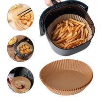 Kit 100 Uni Papel Forro Air Fryer Antiaderente Descartavel Kit 100 Uni Papel Forro Air Fryer Antiaderente Descartavel