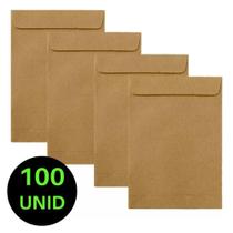 Kit 100 Unidade Envelope Pardo Contrato de Escritório A4