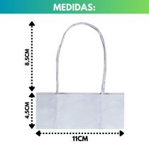 Kit 100 Unidades Alça Papel Branco / Kraft Torcido Sacola 19