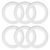 Kit 100 Unidades de Argola Aro Plástico Branco 79mm Espessura 6mm Kit 100 Unidades de Argola Aro Plástico Branco 79mm Espessura 6mm