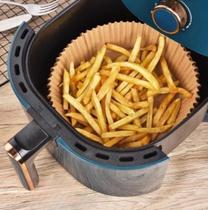 Kit 100 unidades Forma de Papel Descartáveis para Air Fryer - Kit com 100 Unidades, Antiaderente, à Prova de Gordura, Forno Elétrico Até 200C 16 x 4,5cm