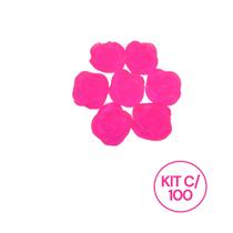 Kit 100 Unidades Mini Sabonete Artesanal Rosa Flor 1,5 cm - D&C