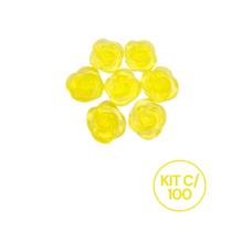 Kit 100 Unidades Mini Sabonete Artesanal Rosa Flor 1,5 cm