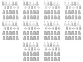Kit 100 unidades niple prensa cabo 24mm c/porca plastico
