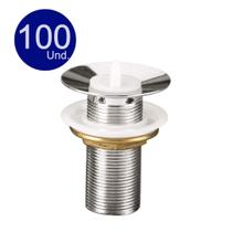 Kit 100 Unidades Válvula Ralo Click Para Banheiro Lavatório 7/8 Metal Cromado - Um Novo Conceito. Kit 100 Unidades Válvula Ralo Click Para Banheiro Lavatório 7/8 Metal Cromado - Um Novo Conceito.