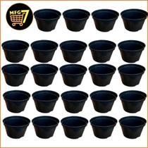 KIT 100 VASO 11 Preto 430ML Ideal Para Mudinhas de Suculentas