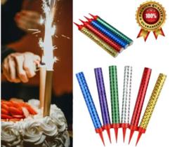 KIT 100 Velas Cascata Vulcão Indoor 13 cm para Balde de Champanhe, Bolos e Eventos