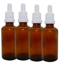 Kit 100 vidro ambar 30 ml + canula + bulbo + tampa lacre com furo branca Kit 100 vidro ambar 30 ml + canula + bulbo + tampa lacre com furo branca