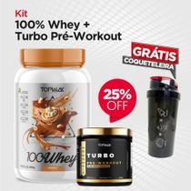 Kit 100% whey + turbo pré-workout