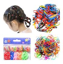 Kit 100 Xuxinhas Elásticos De Silicone Colorida c/ bolinha Kit 100 Xuxinhas Elásticos De Silicone Colorida c/ bolinha