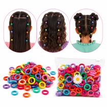 Kit 100 Xuxinhas infantil elastico de cabelo Confortável Macios com saquinho ziper Kit 100 Xuxinhas infantil elastico de cabelo Confortável Macios com saquinho ziper
