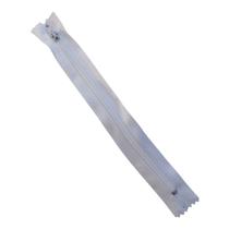 Kit 100 Zíper Nylon 18cm Artesanato Costura Acabamento Saia Cor:Branco