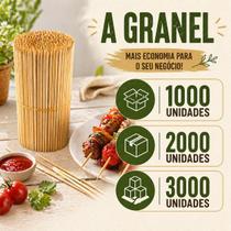 Kit 1000/2000/3000 Espeto Bambu Granel 25cm Palitos P/ Churrasco Buffet Eventos Restaurante QUANTIDADE:3000 UNIDADES Kit 1000/2000/3000 Espeto Bambu Granel 25cm Palitos P/ Churrasco Buffet Eventos Restaurante QUANTIDADE:3000 UNIDADES