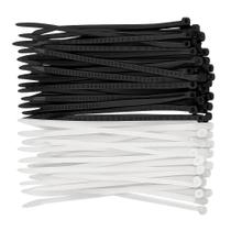 Kit 1000 abracadeira nylon 500 preta 500 branca 10cm