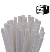 kit 1000 Canudo De Papel 6mm Biodegradável Branco Individual - ESTILO PACK
