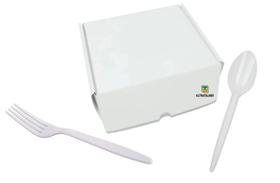 Kit 1000 Colher + 1000 Garfo Refeição Branco- Ultratalher