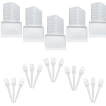 Kit 1000 Descartavel Bandeja B2 + Garfo Refeição Descartavel
