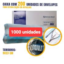 Kit 1000 Envelopes Auto selantes 9cmX23cm para Autoclave - Proflex Embalagens Flexíveis