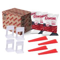 Kit 1000 Espaçadores 2,0mm Slim (62418) + 200 Cunhas Slim (61538) - Cortag