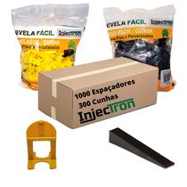 Kit 1000 Espaçadores + 300 Cunhas Linha Slim Nivela Fácil
