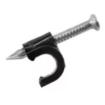 Kit 1000 fixa cabo 8mm para cabo rg6 preto