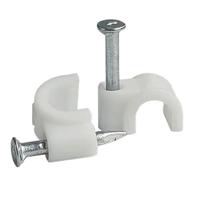 Kit 1000 Grampo Fixa Fio Cabo Coaxial Miguelo 5Mm Branco Kit 1000 Grampo Fixa Fio Cabo Coaxial Miguelo 5Mm Branco