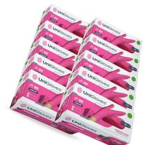 Kit 1000 luva latex unigloves pp/p/m/g com pó caixa c/ 100 unidades (500 pares) envio imediato