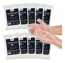 Kit 1000 Luvas Plástica HDPE Transparente Tam Único Medix