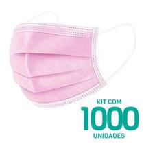 Kit 1000 Máscaras Descartáveis Adulto Tripla Camada Cor Rosa