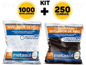 Kit 1000 Nivelador Espaçador Clips Piso Porcelanato + 250 Cunhas Metasul Kit 1000 Nivelador Espaçador Clips Piso Porcelanato + 250 Cunhas Metasul