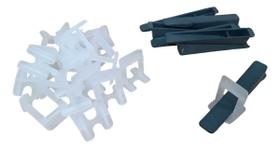 Kit 1000 Niveladores 2mm + 100 Cunhas Slim Assentar Nivelar