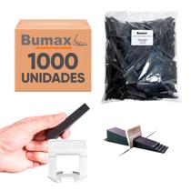 Kit 1000 Niveladores de Piso com 300 Cunhas Linha Reutilizáveis Grande Bumax