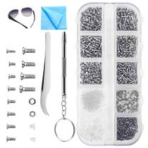 Kit 1000 Parafuso Relógio Óculos Conserto Fornitura Porca pilha bateria pulseira couro relojoeiro metal taxa ferramenta pinça ourives joalheiro