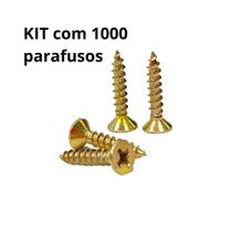 Kit 1000 Parafusos Chilpboard Phillips Bicromatizado 3.0x20