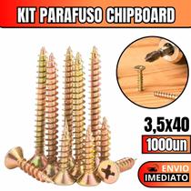Kit 1000 Parafusos Chipboard Phillips Para Madeira 3,5x40