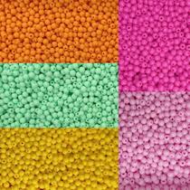 Kit 1000 Perolas Leitosa Inteira 6mm Com Furo 5 Cores Kit 1000 Perolas Leitosa Inteira 6mm Com Furo 5 Cores