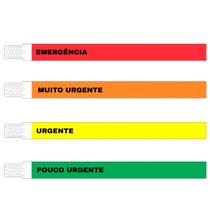 Kit 1000 Pulseiras Tyvek triagem Personalizadas - 4 Cores de Risco Kit 1000 Pulseiras Tyvek triagem Personalizadas - 4 Cores de Risco