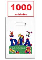 Kit 1000 Sacola Plástica 33x24 Dia das Crianças Cosme Damião