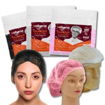 KIT 1000 Touca TNT Preta Branca Rosa Pink Colorida Anvisa Descartavel com Elastico