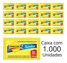 Kit 1000 Unidades De Adoçante Lowçucar Diet Sucralose Em Sachê De 500mg Para Hotel e Restaurante