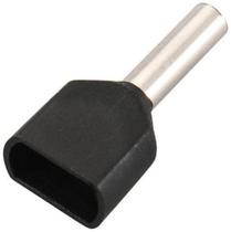 Kit 1000Pç Terminal Elétrico Ilhós Tubular Duplo 1,5Mm Preto Kit 1000Pç Terminal Elétrico Ilhós Tubular Duplo 1,5Mm Preto
