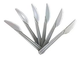 Kit 1000un Faca Reforçada Koniz - Branco Off-white Plástico