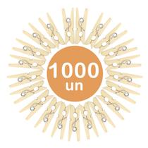 Kit 1000un Mini prendedor pregador grampos madeira natural