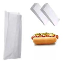 Kit 1000un Saco De Papel Branco Mono 15x13 Lanche Hot Dog Kit 1000un Saco De Papel Branco Mono 15x13 Lanche Hot Dog