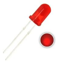 Kit 1000x led difuso vermelho - 5mm
