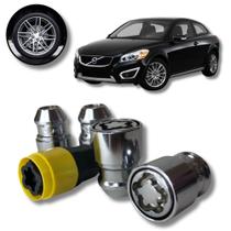 Kit 1001 Trava Porca Parafuso Roda Antifurto Cabeça Giratória Volvo C30 Kit 1001 Trava Porca Parafuso Roda Antifurto Cabeça Giratória Volvo C30