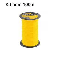 Kit 100m Fio Nylon Cortador Grama 2,4mm Redondo Vonder Kit 100m Fio Nylon Cortador Grama 2,4mm Redondo Vonder