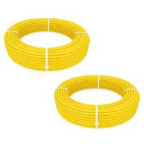 Kit 100m tubo isolador nellore avant 3/8 amarelo rolo cerca